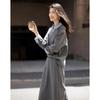 Demana Damen Winter Colorblock Hoodie & Rock Set