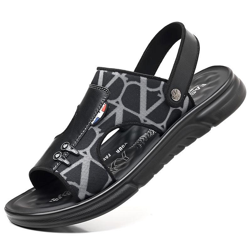 Mens Sandals Genuine Leather Sandal Men Outdoor Casual Lightweight Sandal Fashion Men Sandals  Platform Zapatos Clogs