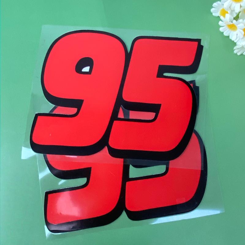 Racing Number 95 Motorcycle Stickers for Motorbike Fuel Tank Front Fairing DIY Helmet Box Waterproof Vinyl Decals Scooter Decors
