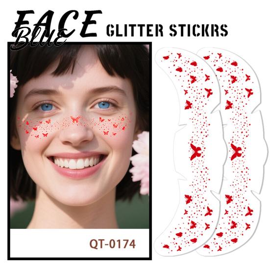 Party Makeup Tattoos Temporary Tattoo Sticker Red Freckles Face Tattoo