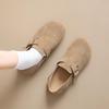 Women's Plus Size Birkenstock 2026 Suede Slip-on Flats - Retro Casual, Closed-Toe for Spring & Autumn