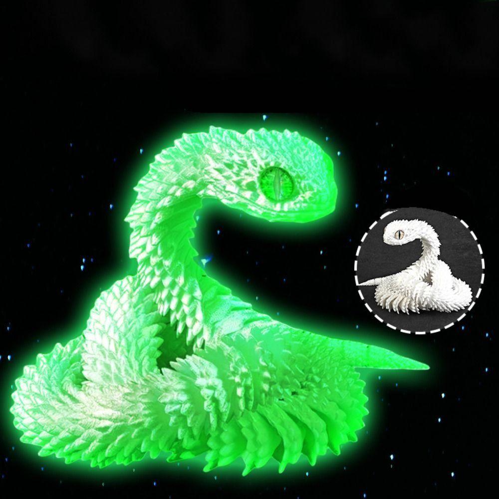 Rotatable Animal Simulation Model Realistic 3D Printed Snake Car Decoration