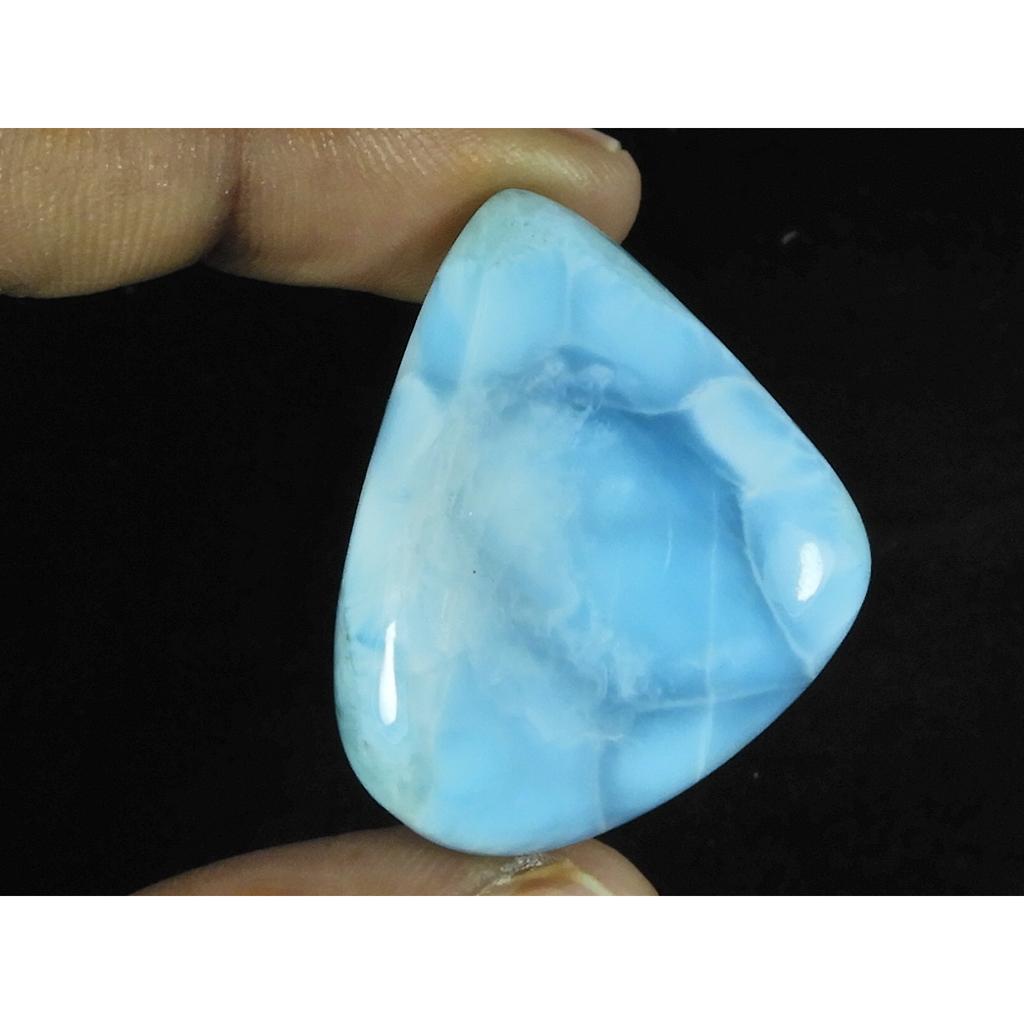 25X32X7MM Natural Blue Larimar Fancy Shape Cabochon Loose Gemstone 45Cts. LR-68