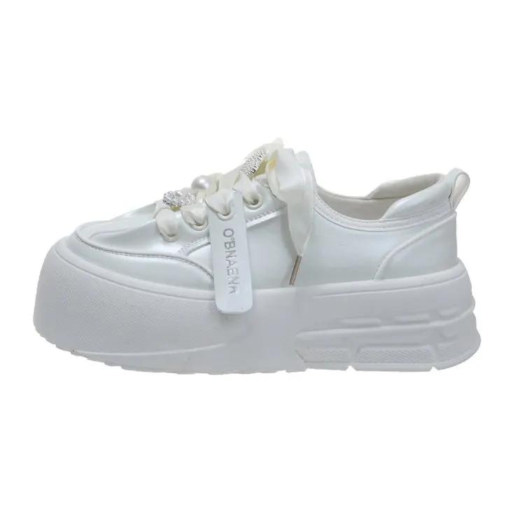 Robustní tenisky Dámské nové Podzimní Silná podrážka Tátovy boty Dámská móda PU kůže Platformové boty Dámské značkové boty