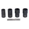 5Pcs Lug Nut Socket Set Convenient Efficient High Hardness Durable Twist Socket Set for Worn Rusty
