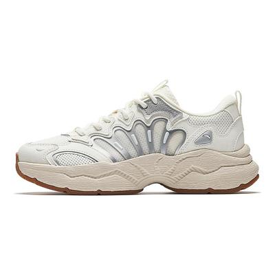 Comfortable Versatile Shock Absorbing Wear Resistant Low Top Casual Shoes Women Sneaker Ivory Silver 122538851-1