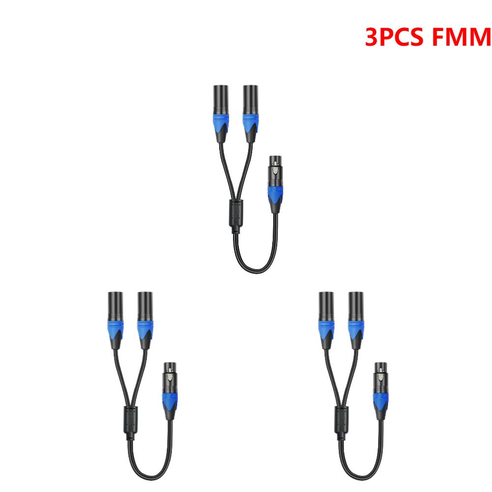 1-5PC 50cm XLR Female To 2 XLR Male XLR Y Splitter Cable 1 XLR Male To 2 XLR Female XLR Y Splitter Cable 50cm XLR Splitter Cable
