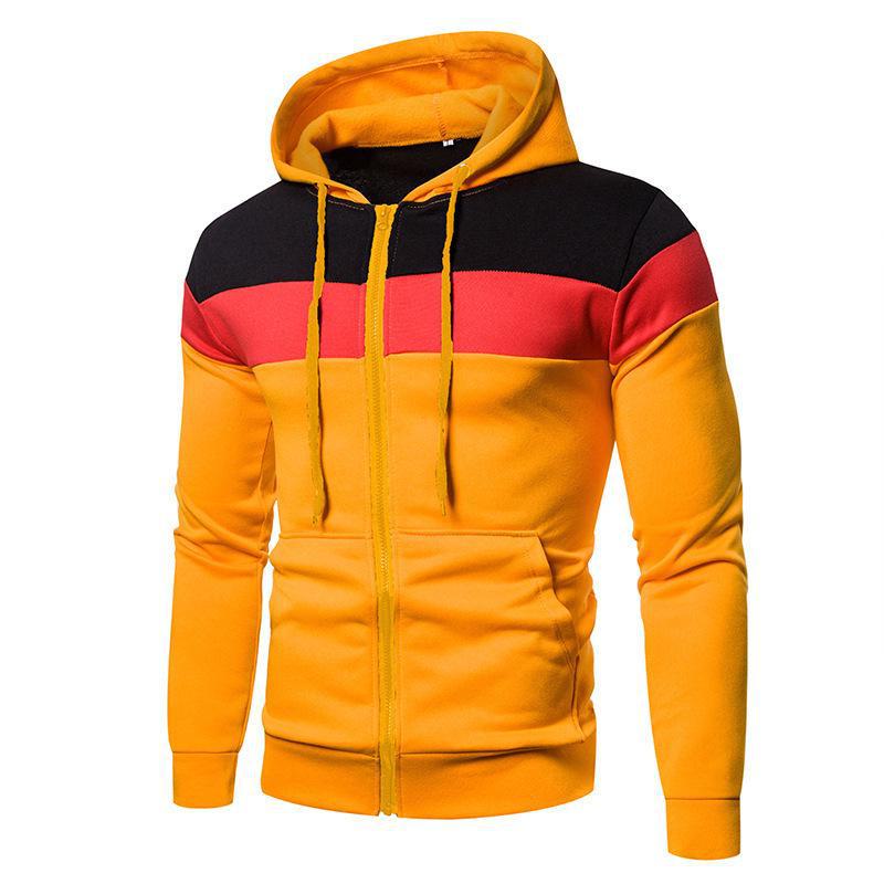 Polaris star 2024 Heren Casual Sport Ritsjas - Nieuw Lente/Herfst Mode Sweatshirt Top M geel