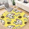 1PC Puppy Bone Office Round Area Rug, Mat Suitable For Office, Under Office Chairs Bedroom Living Room Home Decor, Room Deco