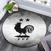 France Football Logo Round Rug, Non Slip Washable Circular Carpet For Living Room Bedroom Playroom, Sports Fan Decor, Holiday Birthday Gift
