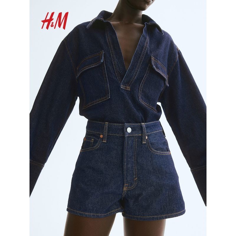 

Hm2025 Spring New jeans High Waist Demin shorts 1258880