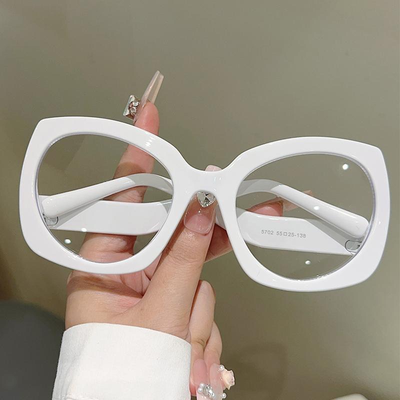 Irregular Rim Glasses Women Fashion Patchwork Blue Light Blocking Optical Frames New Trendy Stylish Brand Design Eyewear