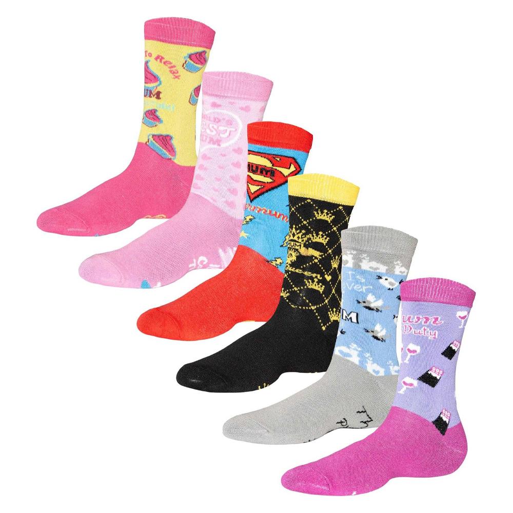 Soxy Womens/Ladies Mothers Day Socks (Pack of 6)