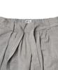 Cotton Bell Waist Belt Shirred Skirt - Melange Gray