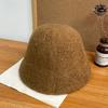 Japanese Style Simple Wool Bucket Hat For Women Solid Fisherman Hat Autumn Winter Versatile Fashion Outdoor Warm Panama Cap