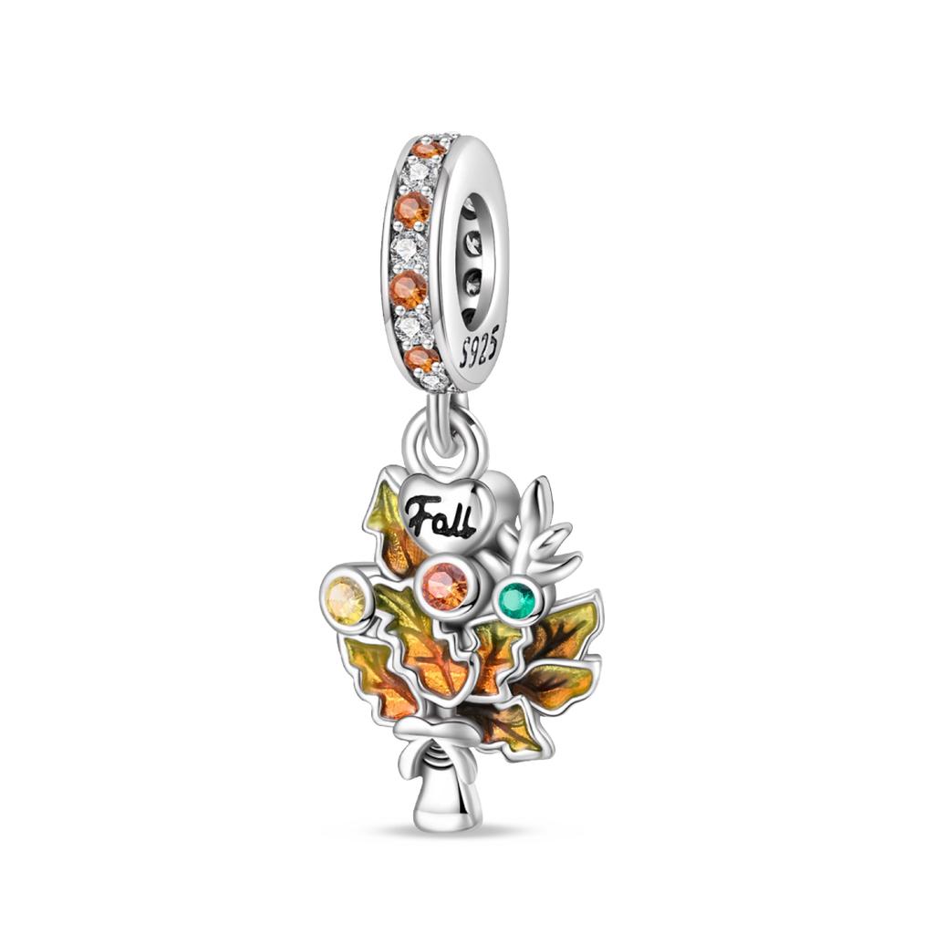 Delicate Cute Copper Metal Squirrel Pumpkin Easter Series Dangle Charm Bead Component Compatible With Authentic Original Bracelet High Quality Fine
