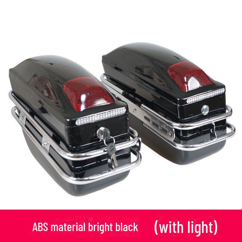 K6 Motorrad-Seitenbox mit Lichtern – 2 oder 3 Boxen, ABS-modifizierter Kofferraum und Heckbox