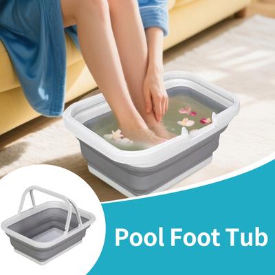 Foot Wash For Pool Foot Rinse Tub For Pool Foldable Non-Slip Bucket For Soaking Ground Shower Washing Deck Beach Outdoor