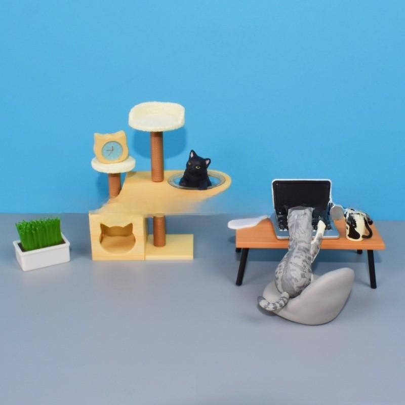 Action Cat Cute Figure Cartoon Model Toy Decoration Doll Children Gifts Ornament