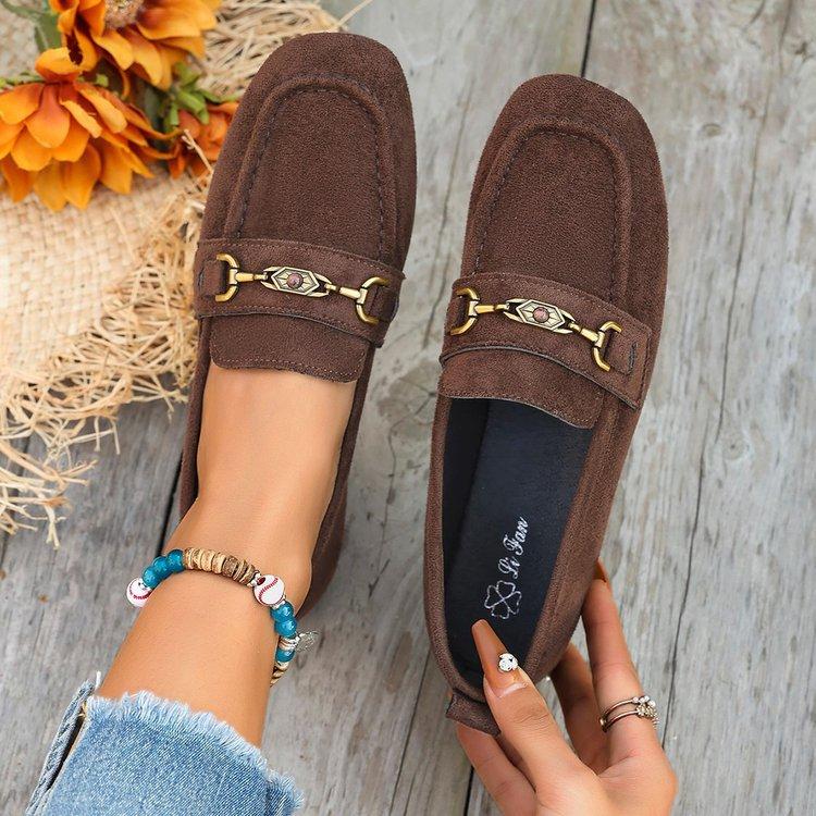 Women's Casual Slip On Ballet Flats Anti-Slip Office Work Round Toe Walking Shoes Comfortable Lightweight Loafers for Women Soft Ballerina Dress Shoes