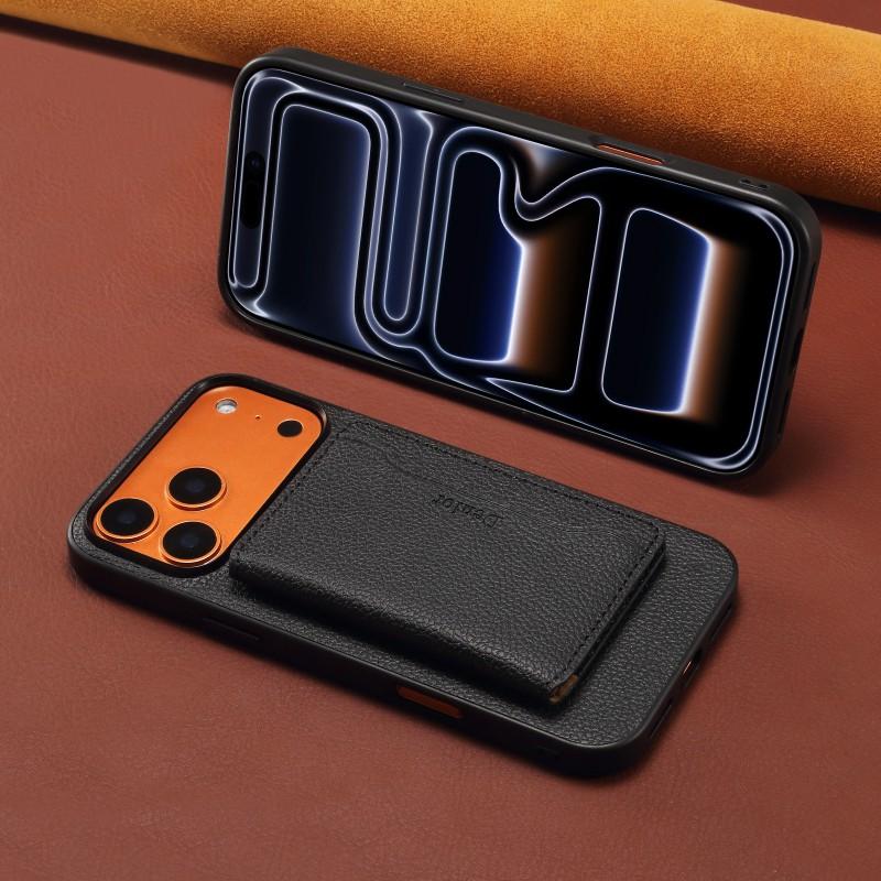 Magnetic Leather Phone Case With Card Slot Stand IPhone 15 14 13 12 11 Pro Max