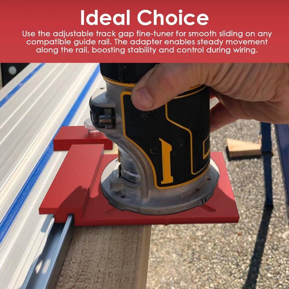 Aluminum Alloy Track Saw Adapter with limiter Routing Guide Rail Track Woodwork Cutting