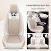 Universal Linen Cartoon Panda Car Seat Cushion Set for All-Season