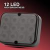Red Square LED Truck Trailer Stop Turn Tail Brake Lights DRL Lamp Offroad ATV RV