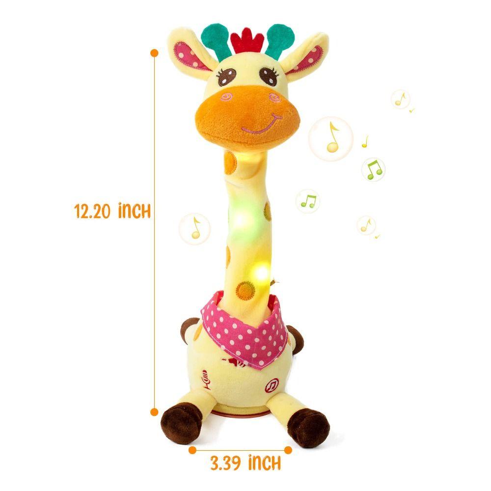 Repeating What You Say Dancing Talking Giraffe Toy with 10 Songs Plush Toy Doll  Gifts