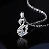 Korean Fashion Little Swan Necklace: s925 Sterling Silver with 1 Carat Moissanite, D Color Women's Pendant