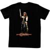 Conan Barbarian Destroyer Logo with Arnold Sword In The Air Black Adult T-Shirt(1)