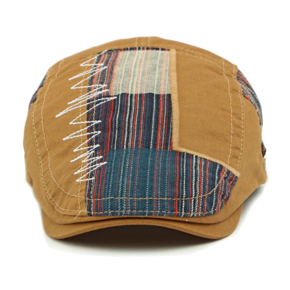 HT4806 Beret Cap Spring Summer Autumn Hats for Men Women Vintage Patchwork Beret Hat Male Female Ivy Flat Cap Adjustable Berets