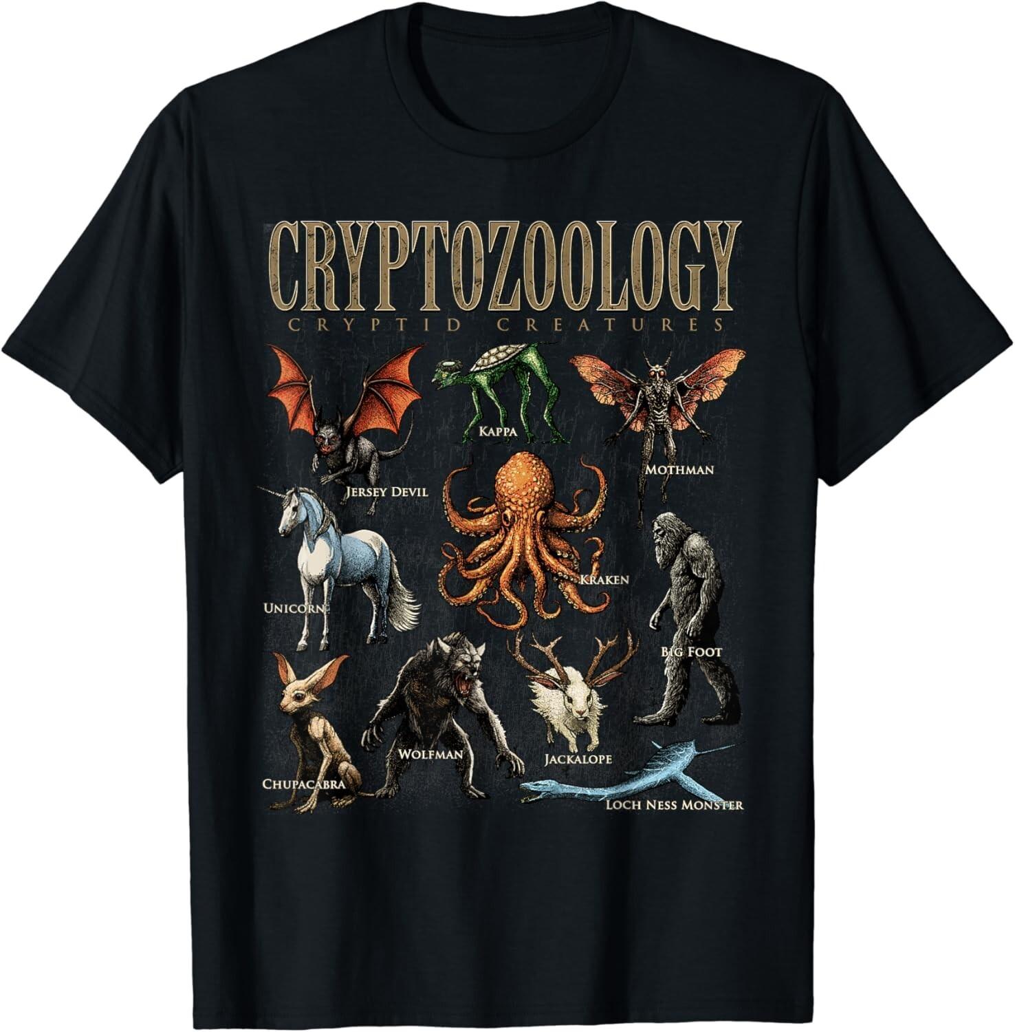 Криптозоология Фольклор Мифические Криптидные Существа Монстр Подарок Унисекс Футболка S разноцветный