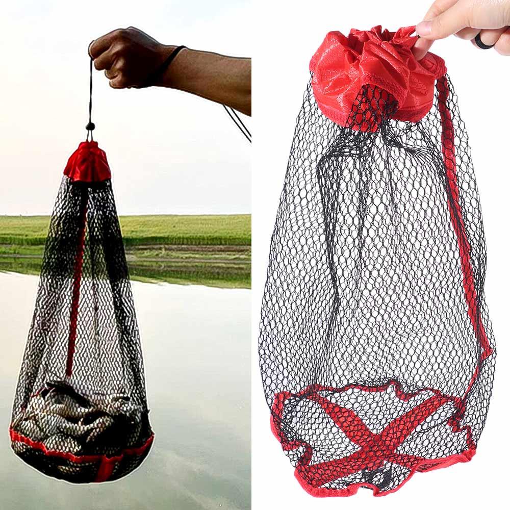 Fish Protection Fishing Mesh Bag Fishing Basket Fishing Net Cage Live Fish Net Pocket  Fishing Gear