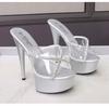 Pantofole da donna con tacco 15 cm, discoteca sexy, moda, acqua alta, LFD-8661-45