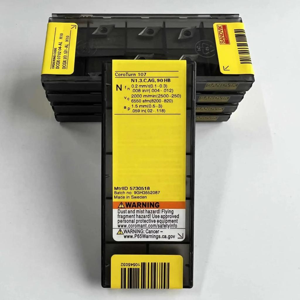 Original Sandvik / DCGX070204-AL H10 /Carbide CNC Blade 10 PCS