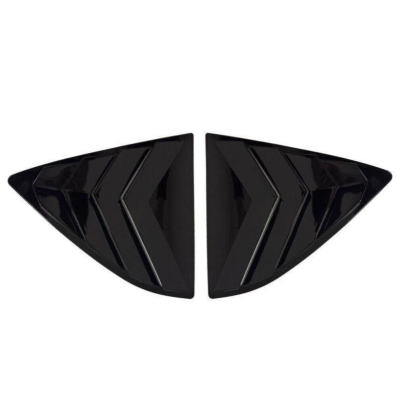 For Nissan Versa Sedan 2013-2018 Car Rear Louver Window Side Shutter Cover Trim Sticker Vent Scoop ABS Carbon Fiber Accessories