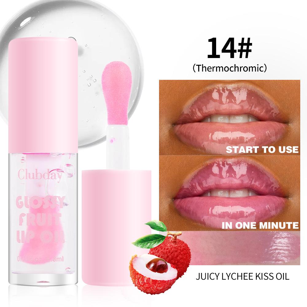 20 Farben Fruchtiges Perlen-Feuchtigkeitsspendendes Gelee-Lippenöl Langanhaltender feuchtigkeitsspendender Wasserglanz-Lipgloss Schimmernder, warmer Lippenfarbton