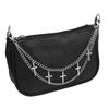 Multi-layer Metal Charms Bag Chain Cross Pendant Backpack Decoration DIY Exquisite Pearl Purse Chain Women Men Bag Accessories