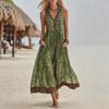 2026 European and American TikTok Summer Casual Sleeveless V-neck Leopard Print Art Hooded Medium and Long Dress