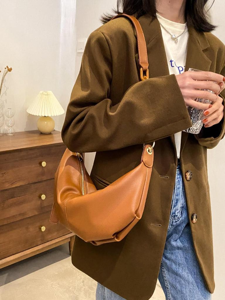 2026 Trendy Women's High-Quality Textured Crossbody Underarm Bag - Niche Design Single Shoulder Dumpling Bag