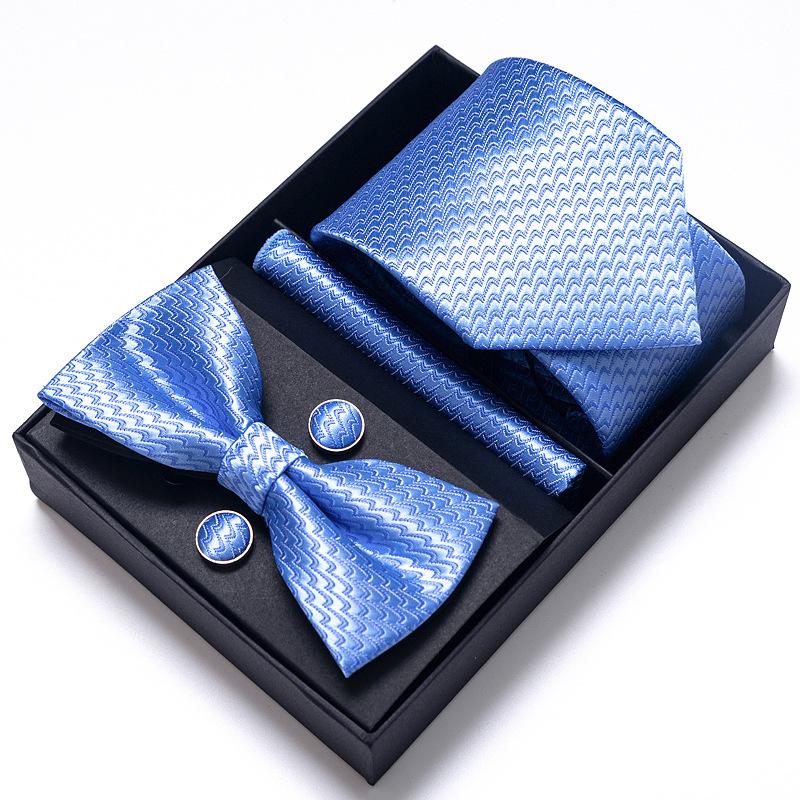 Men'S Tie Bow Tie Set Gift Box 6-Piece Set Tie Business Dress Tie Guangzhou
