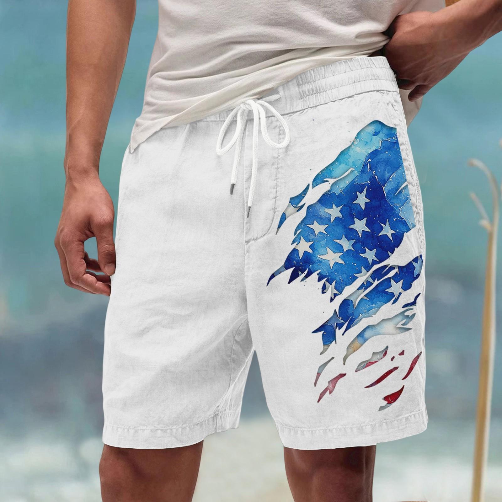 

Чоловічі літні великі повсякденні спортивні штани пляжні шорти XL білий