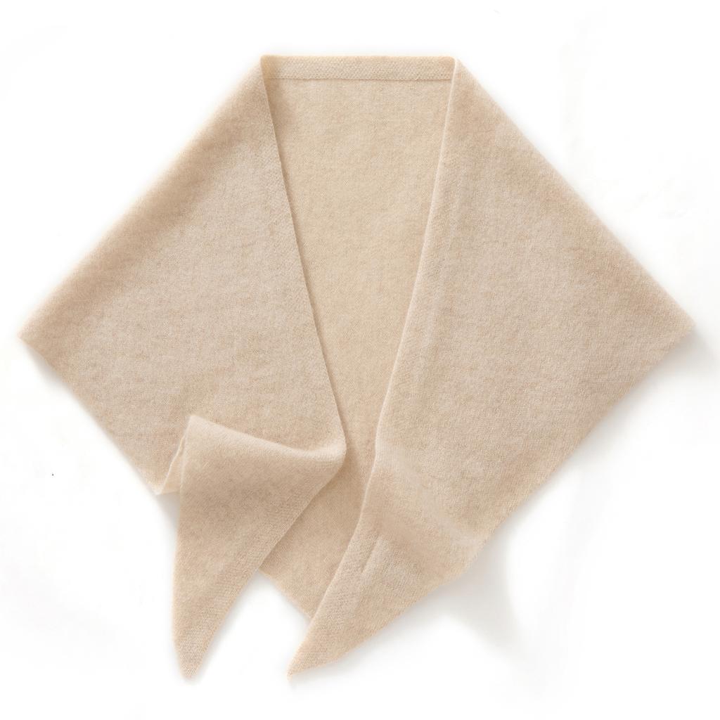 100% Pure Cashmere Triangular Scarf, Warm, Light Luxury and High-end Knitted Neck Protection Headscarf, Small Scarf Shawl