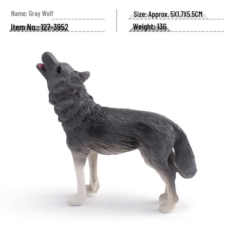 Wildtier-Modellset für Kinder: Rentier, Polarfuchs, Braunbär, Luchs, Biber, Weißkopfseeadler, Malaiischer Tapir