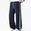 Fingercroxx Men's Retro Striped Loose Straight Leg Casual Pants