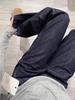 Women's 2025 Dark Blue High-Waisted Wide-Leg Denim Jeans - Autumn Collection, Loose Fit, Floor-Length.