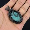 Aquamarine 999 Copper Wire Wrapped Pendant, Handmade Gemstone Pendant Jewelry, Gifts For Wife Brand New Pendant