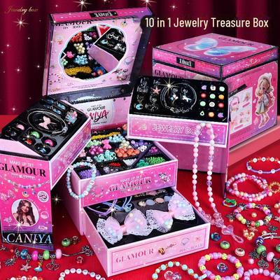 "Creative DIY Beaded Jewelry and Hair Accessories Set for Girls"