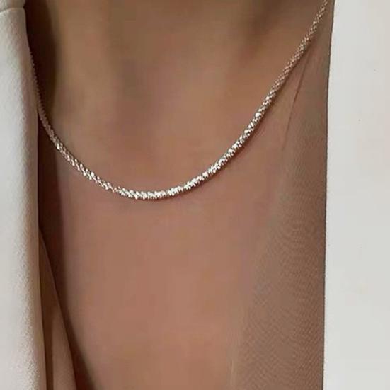 Sparkling Necklaces for Women Collarbone Chain with Lobster Clasp Hypoallergenic Jewelry for Parties Weddings Everyday Wear